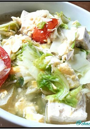 Foto resep Sup Sawi Putih Tahu Telur