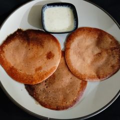 A picture of Bajra beetroot mini pancakes (savoury).