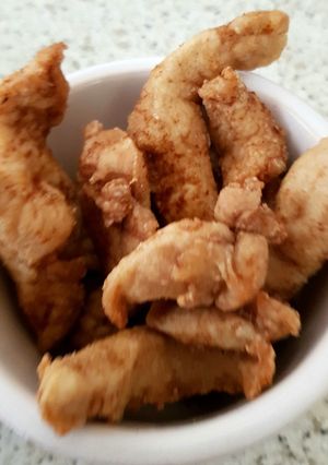 A picture of My Crispy Lemon pepper Deep-fried Chicken. 😋.