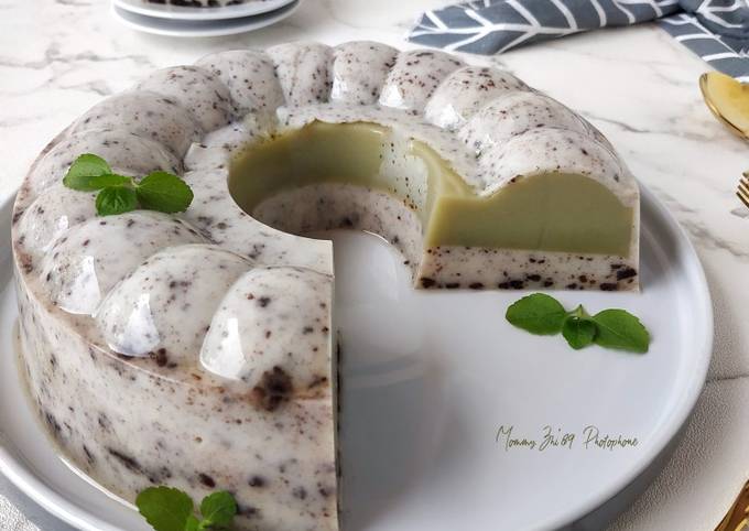 Bagaimana Menyiapkan 550. Puding Matcha Oreo, Lezat Sekali