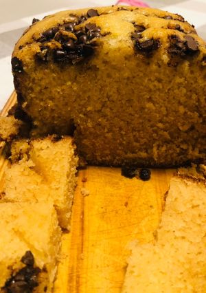 Una foto de Budín de vainilla con chips de chocolate en panificadora ATMA