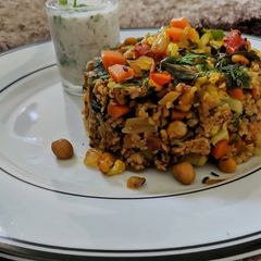 Veggie oats upma A picture of Veggie oats upma.