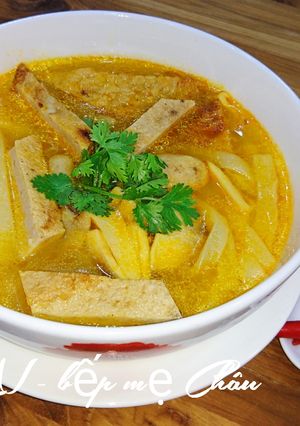 Hình của món Bánh Canh Bột Xắt Chả Cá.