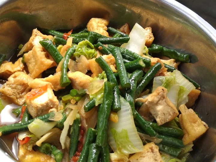 Langkah Gampang Menyiapkan Resep Oseng kacang, sawi putih dan tahu yang Bisa Manjain Lidah Anti Ribet, Bikin Ngiler