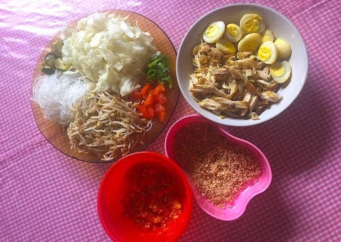 Soto ayam,koya,sambel simpel