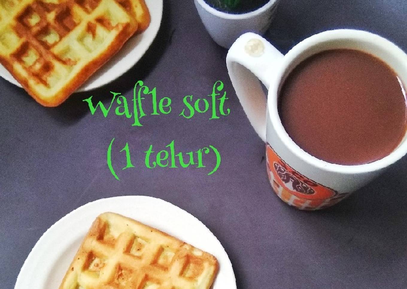 Waffle soft oles selai coklat choco drink