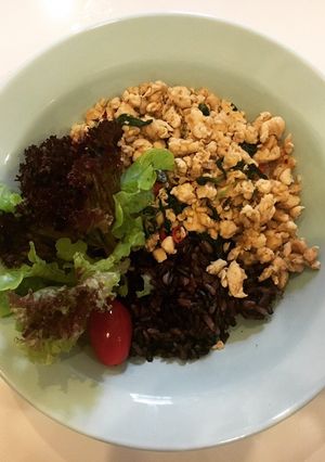รูปของ กะเพราสันในไก่ สูตรไม่อ้วน