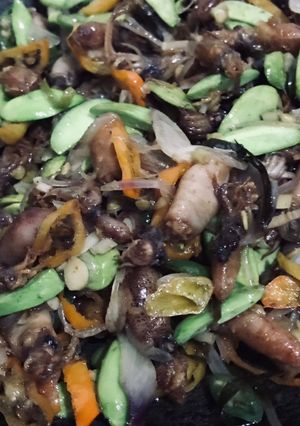 Foto resep Tumis petai cumi asin dower