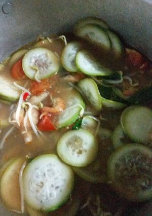 Hình của món Canh chua tôm bầu.