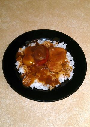 A picture of Mom Mari's Pork Chops.