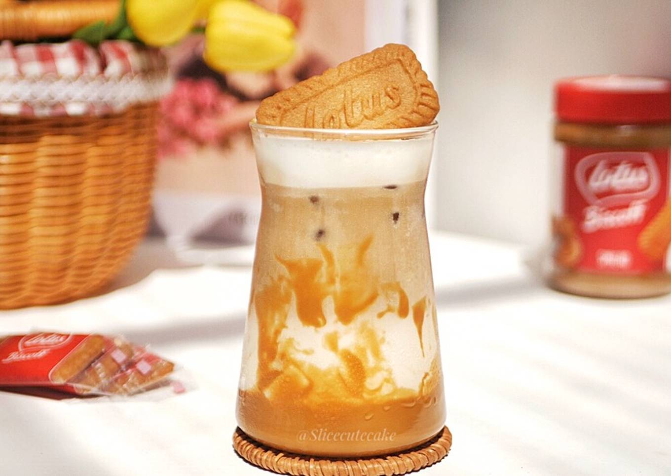 Lotus Biscoff Iced Rum Coffee Latte