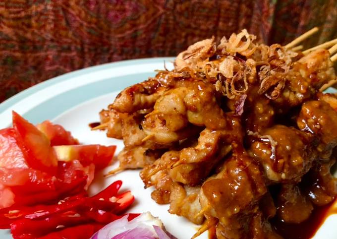 Resep Sate ayam bumbu kacang, Bikin Ngiler