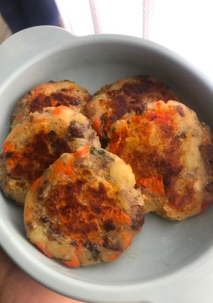 Foto resep 8. Perkedel irit minyak (fry pan)