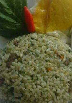 Foto resep NASI GORENG HIJAU (bayam)