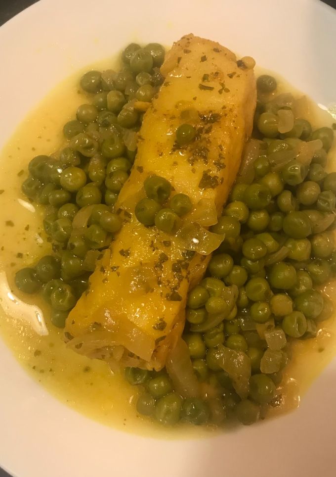 Una foto de Merluza con Guisantes