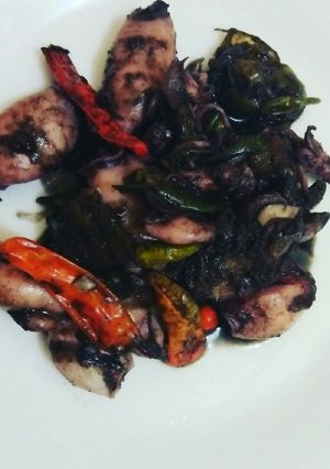 Foto resep Tumis cumi hitam