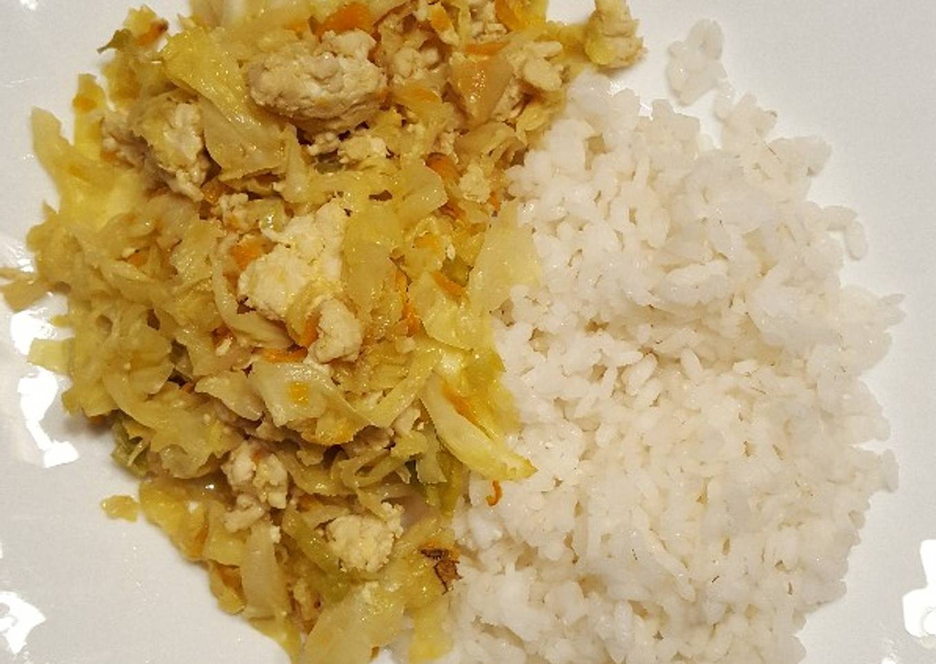 Salteado oriental con arroz
