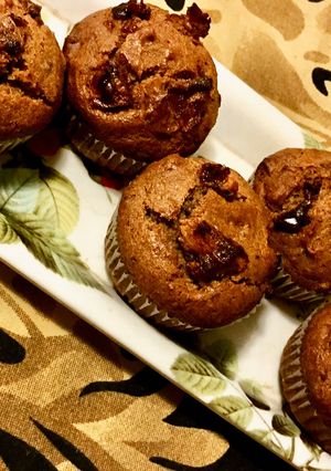 A picture of EGGLESS WHOLE-WHEAT DATE MUFFINS.