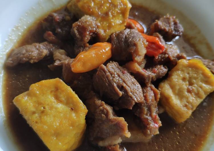 Oseng daging tahu (pedes manis)😍