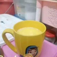 A picture of Date shake without blender.
