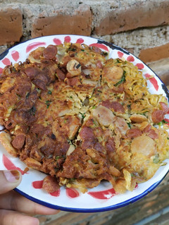 Foto resep Omelet Pizza Indomie Sosis