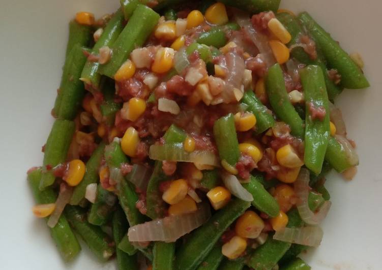 Resep Tumis buncis jagung kornet yang Lezat