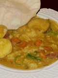 Sweet potato sambar satham