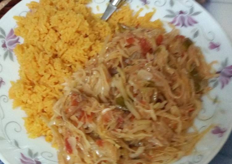Step-by-Step Guide to Make Award-winning Tumeric rice served with cabbage
