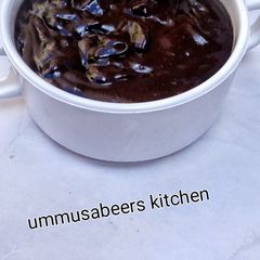 A picture of Homemade chocolate syrup.