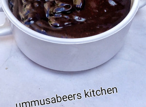 A picture of Homemade chocolate syrup.