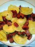sausage and pierogies