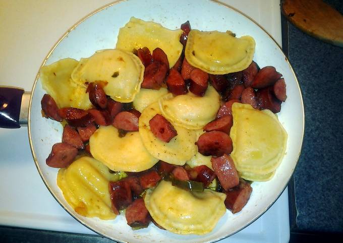 How to Prepare Jamie Oliver sausage and pierogies