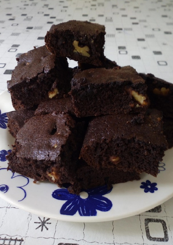 Una foto de Brownie con cacao amargo