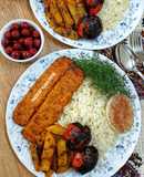❤️کوبیده مرغ (فرپز) همراه سیب زمینی تنوری🥰