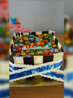 Foto resep Birthday Cake (Base Cake: Rainbow Cake)
