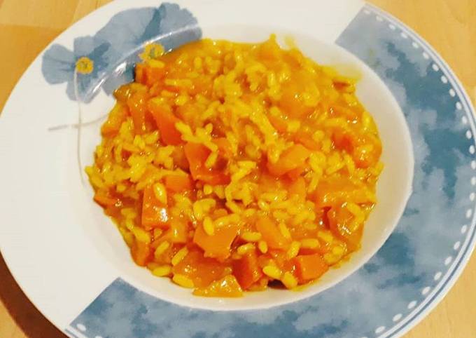 Ricetta di Veloce Risotto zucca e rosmarino