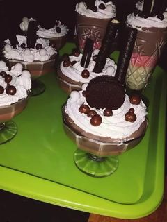 صورة لوصفة تحلية روعة بثلاث طبقات 🍓🍨🍧🍨🍫👌