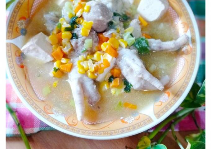 Resep Sup Tahu Bakso Ceker Ayam, Lezat Sekali