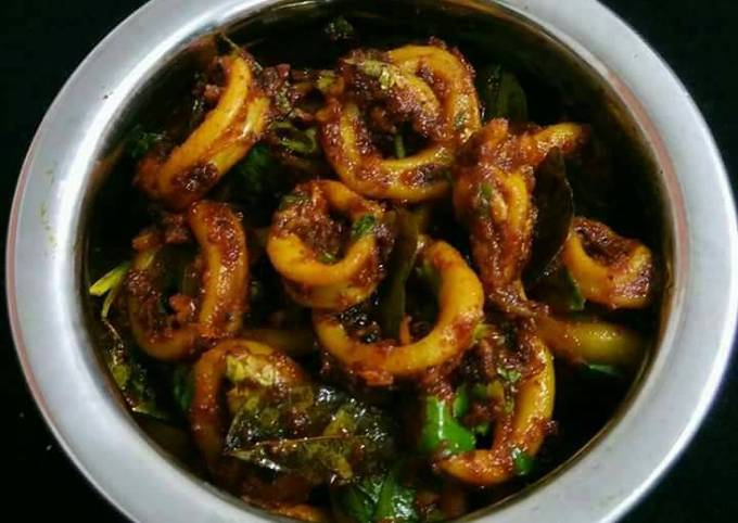 Squid Masala Fry Recipe by Akum Raj Jamir - Cookpad