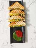 Spinach Corn grilled Sandwich with Arrowroot flour and White Butter