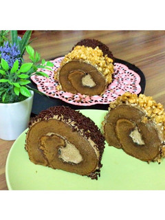 Foto resep Mocha nought roll cake (Bolu Gulung)