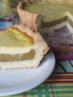 Una foto de Tarta vigilante😄 (queso y batata)