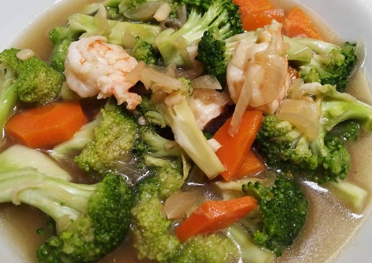 Cara Gampang Membuat Brokoli masak udang, Lezat