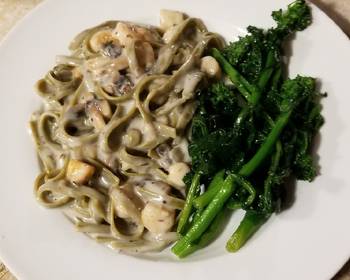 The New Way Making Recipe Seafood fettucinis in white sauce Delicious Simple