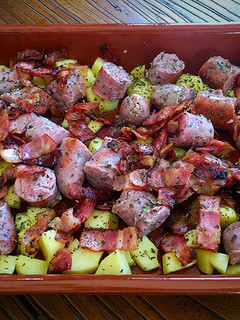 Una foto de Butifarra con manzana y bacon