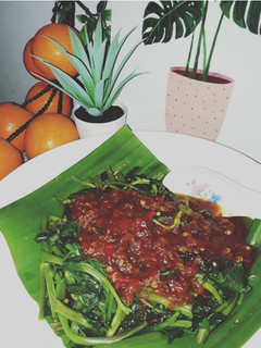 Foto resep Rujak kangkung sambel asem