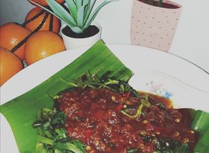 Foto resep Rujak kangkung sambel asem