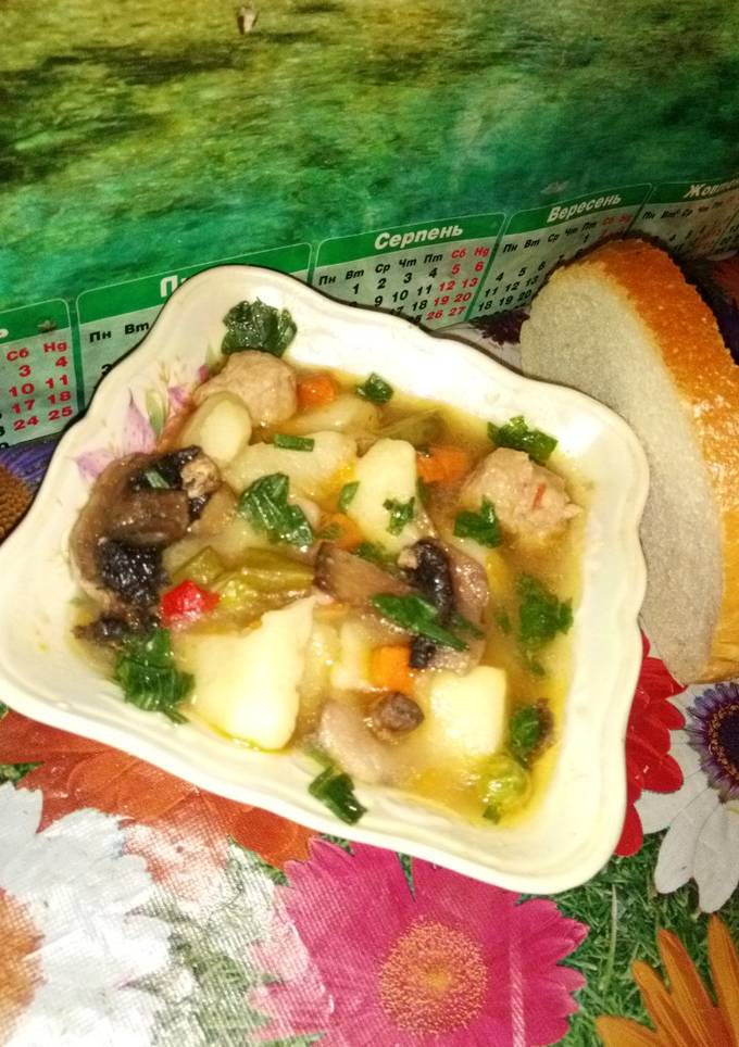 Картопля з грибами