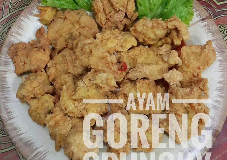 Cara Menghidangkan Ayam Goreng Renyah (Golden Chicken Crunchy) 😍😘 Anti Ribet!