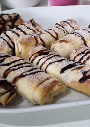 صورة لوصفة رقاقات بالقشطة ♥️😋